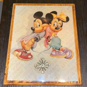 Disney Handmade Mickey & Minnie Wall Clock